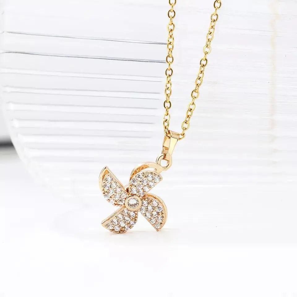 Flower Rotating Necklace